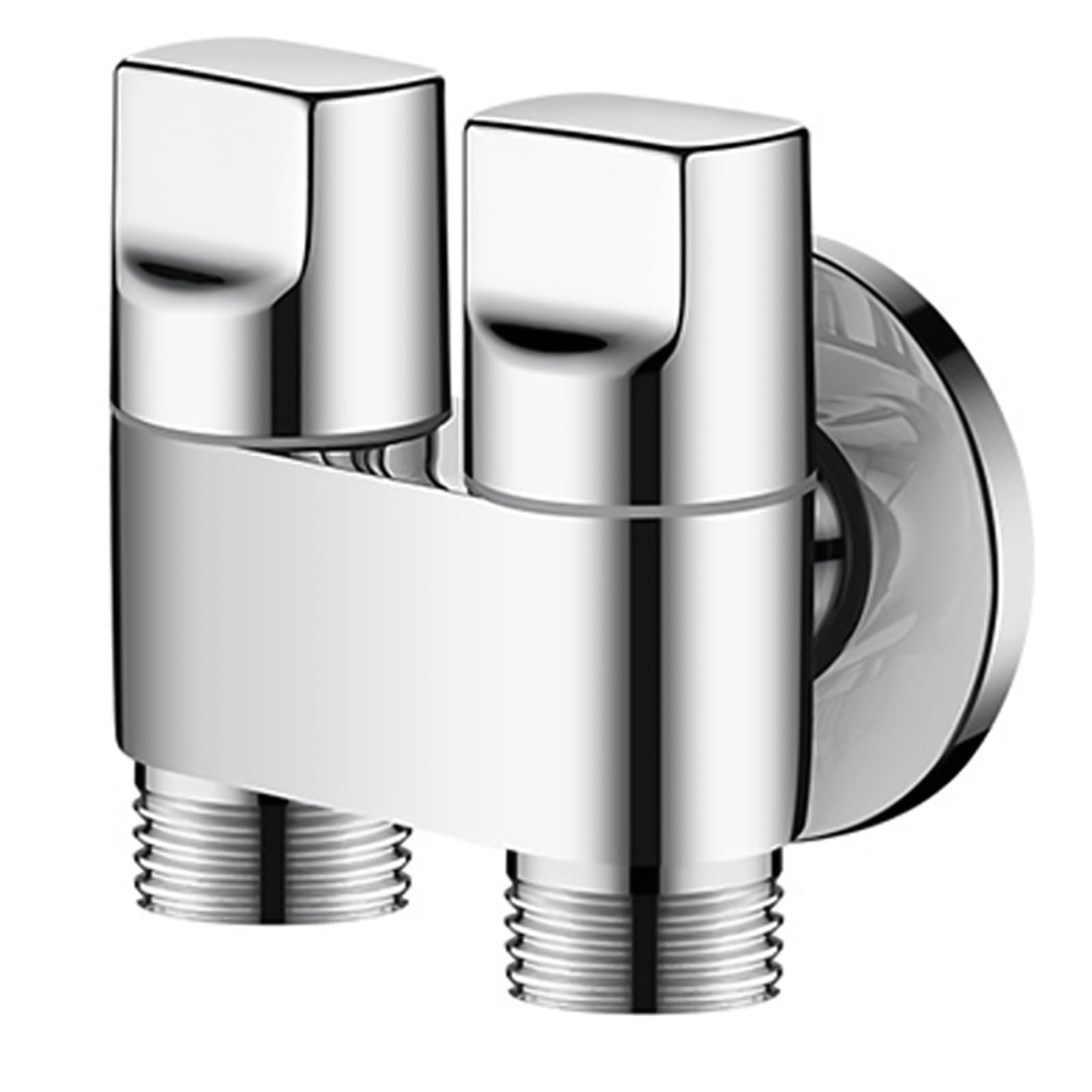 Msioytog Plating 20Mm Double Control Angles Valves Double Flows Control Angles Valves For Efficient Water Management In Bathroom Kitchens Toilet Triangles
