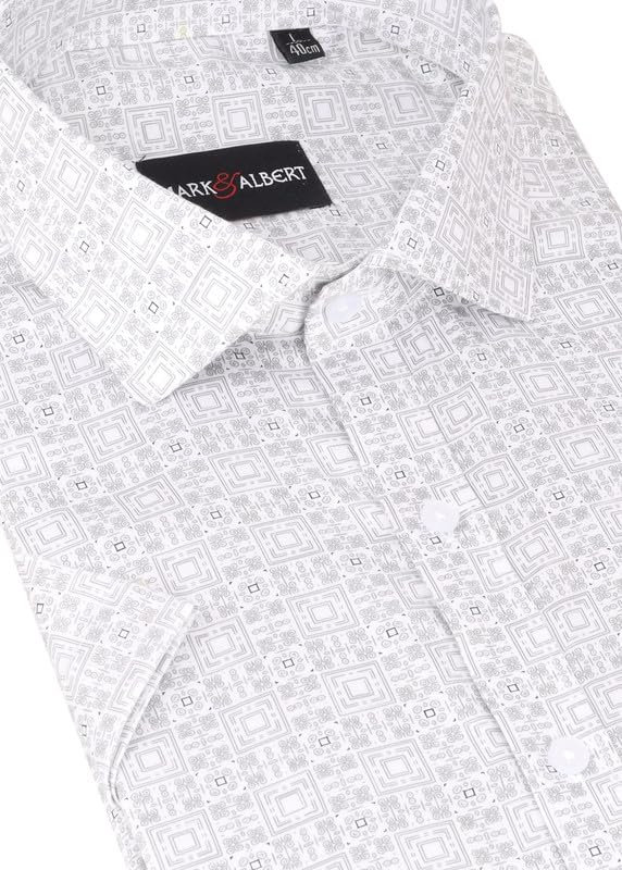 Image of MARK & ALBERT Mens Half Sleeves Printed Shirt