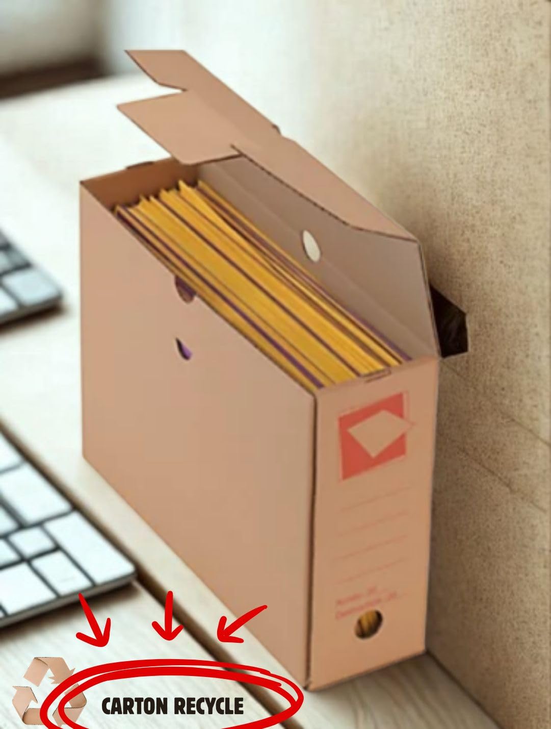 Générique Lot de 20 Boîtes à Archives Economiques Eco-Responsables | 100% Carton Kraft Brun Recyclé Normes FSC | Dos 10 cm | Rangement & Classement Documents Factures Contrats Catalogue (DOS 10 CM)