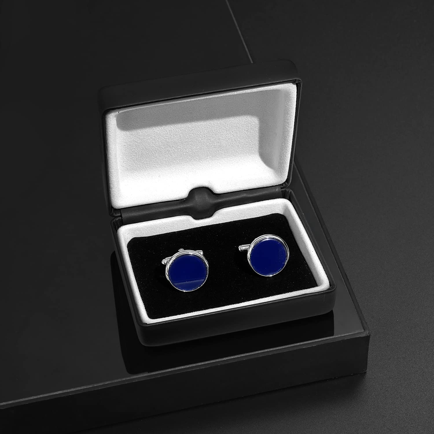 Wynameleri 1 Paar Manschettenknöpfe und 3 Paar Smoking Pins - Herrenschmuck Set mit Geschenkbox, Geschenk für 4 Jahrestag Hochzeit Geschenke für Ihn sexy Stil