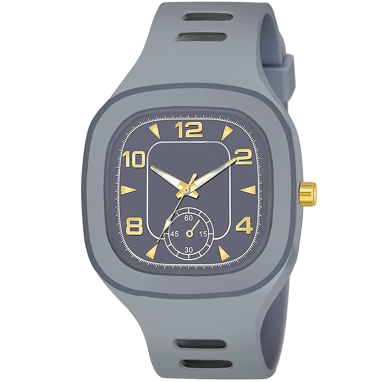 Truvic Square Multi DIAL Analog Silicon Strap ADDI Stylish Designer Analog Watch - for Boys(Grey) (B09NY8P83R) Amazon Price History, Amazon Price Tracker