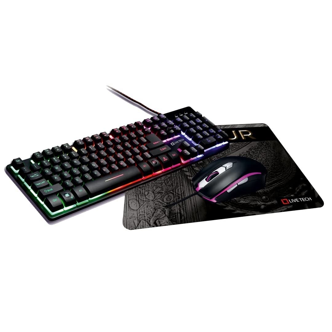 Live Tech Armour RGB Gaming Keyboard Mouse with MousePad Set Gamers Choice 19 Anti-ghosting Keys, Letter Illuminated Backlit on/off FN+ Backlit Breathing Constantly Lit FN+PAGE UP Backlit Brightness + FN+PAGE DN Backlit Brightness (B092VX4V3S) Amazon Price History, Amazon Price Tracker