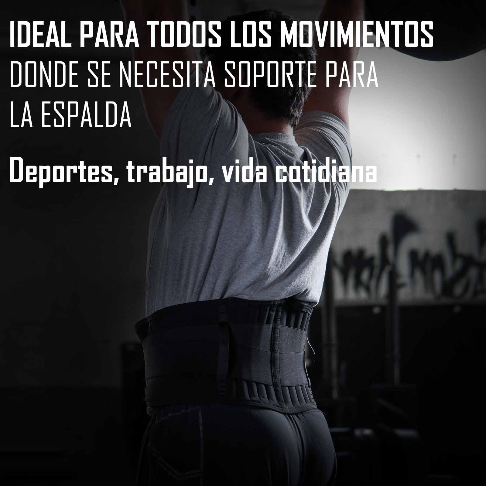 Strength Shop Faja Lumbar de Neopreno 7mm con presillas para cinturón, faja lumbar hombre y mujer transpirable y térmico con cierre de gancho y bucle elástico, fajas lumbares apoyo y alivio