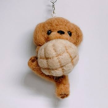 羊毛フェルトトイプードル チャーム Amazon | メロンパンとトイプードル 羊毛フェルト チャーム パン