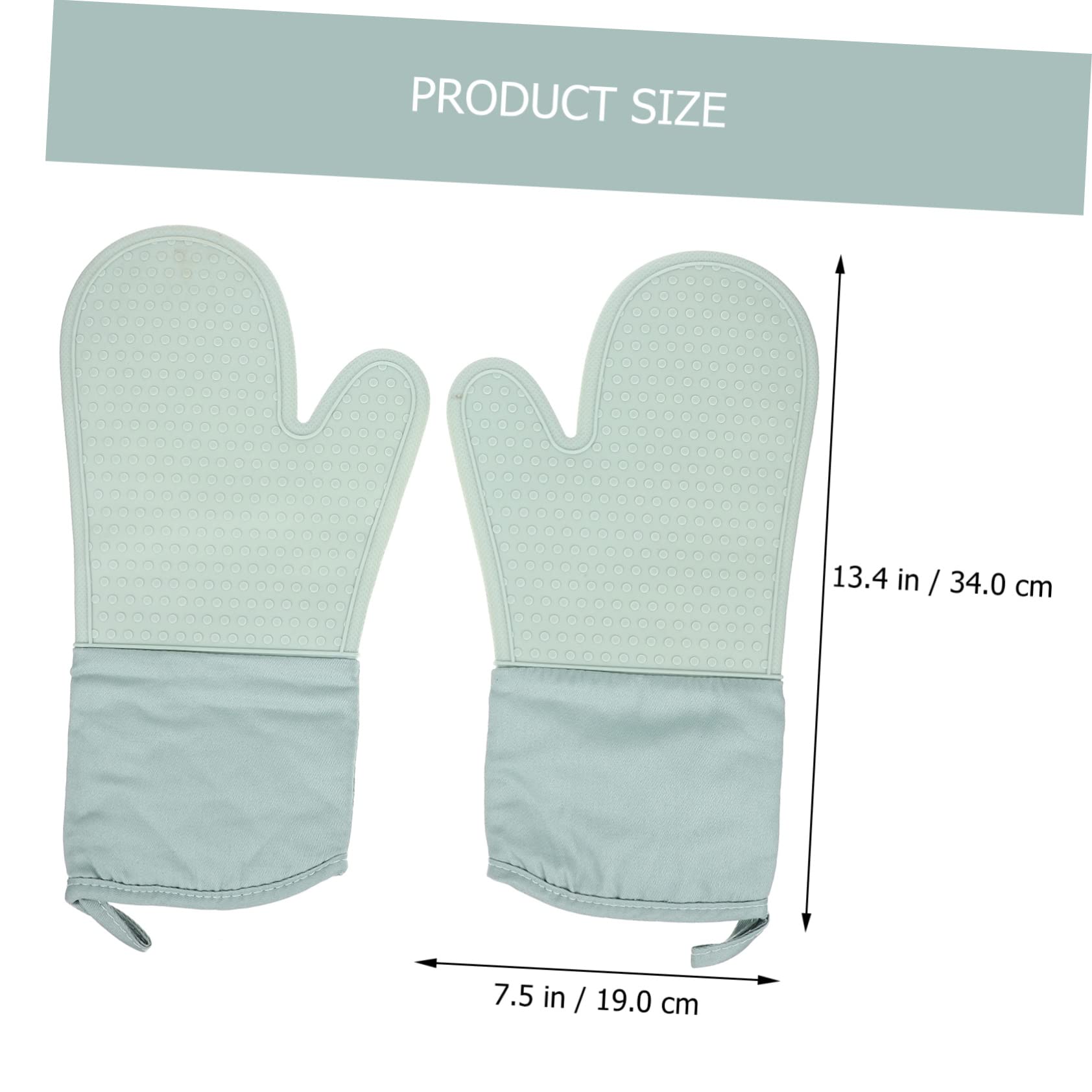 LIFKOME 2piezas Guantes De Silicona Aislamiento Térmico para Hornear Guantes Protectores Manos El Cocina para Usar Accesorios para Huevos Verdes