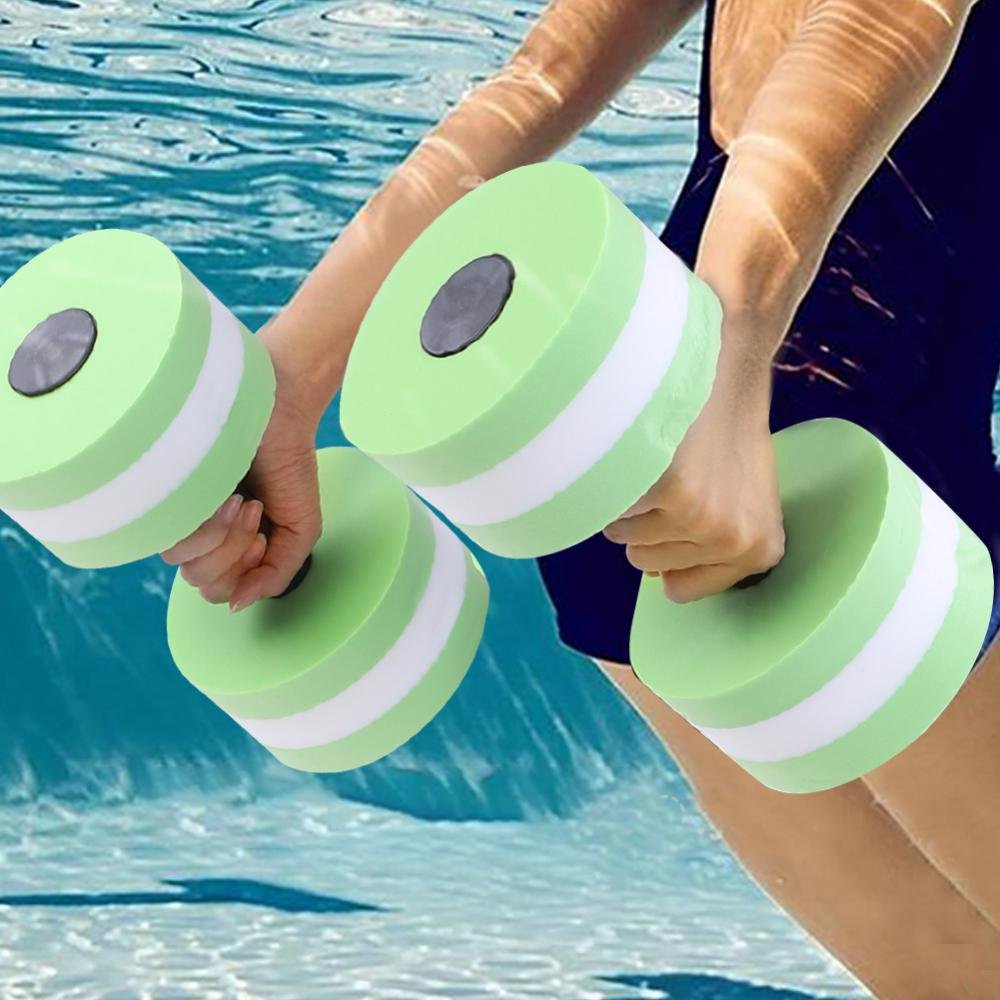 zestaw hantle wodne, 1 para wodny pływak kulturystyka trening fitness joga hantle sztangi( zielony)