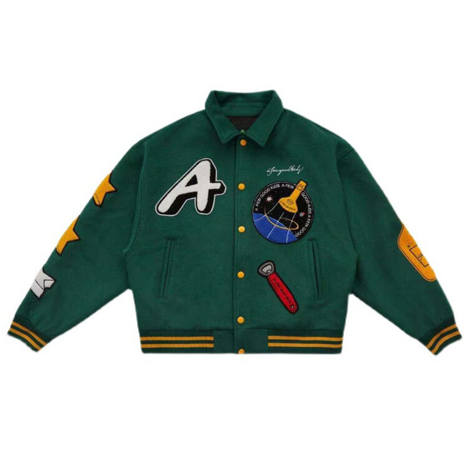 正規品 A FEW GOOD KIDS/ア フュー グッド キッズ AFGK ROCKET COLLAGE JKT スタジャン メンズ レディース ビッグシルエット ブランド Amazon | A FEW GOOD KIDS/ア フュー グッド キッズ AFGK ROCKET