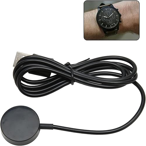 Miniatura 4 de Cargador para Fossil 1 2 3, cargador de reloj inteligente para Fossil 1 2 3, cable de carga para soporte de carga Fossil (negro)