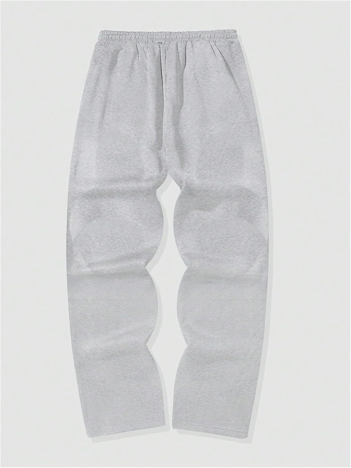 OYOANGLE Men's Graphic Print Drawstring Waist Baggy Sweatpants Loose Straight Leg Pants with Pocket