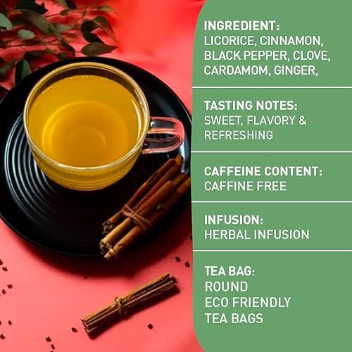 Miniatura 3 de HANDPICK, Bolsas de té de regaliz orgánico, 50 unidades, sin OMG, sin cafeína, ingredientes 100% orgánicos, raíz de regaliz, antibióticos, bolsas de