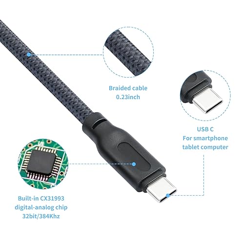 Miniatura 10 de Cable de audio USB C a doble XLR macho, cable de audio USB C a 2 XLR macho de 6 pies, cable USB tipo C a 2 XLR macho, conexión USB, altavoz activo,