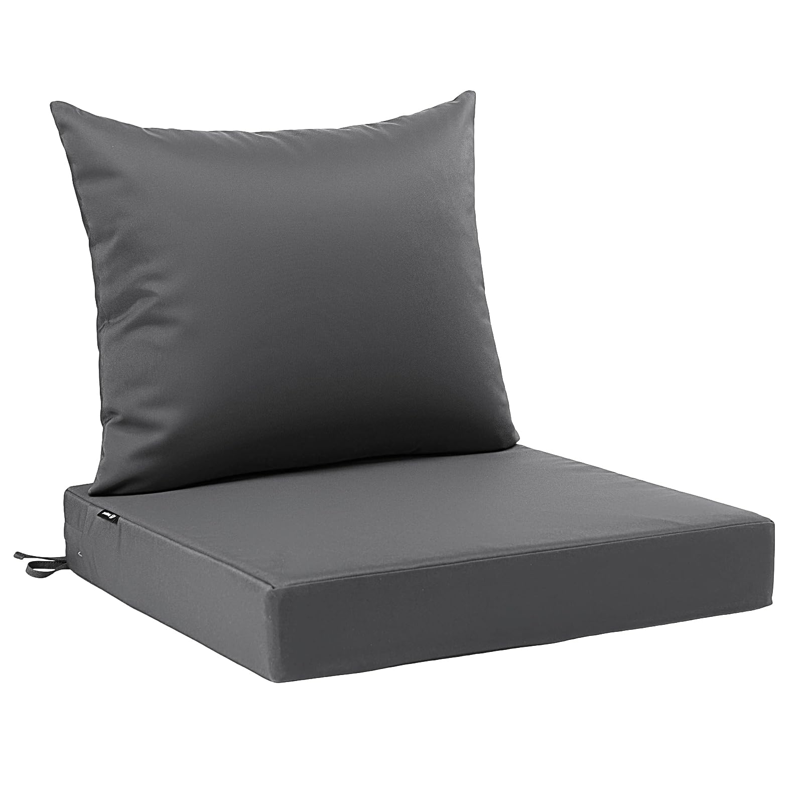Photo 1 of Favoyard Outdoor Patio Seat Cushions Set, 24x24 Inch, Waterproof, Dark Gray
