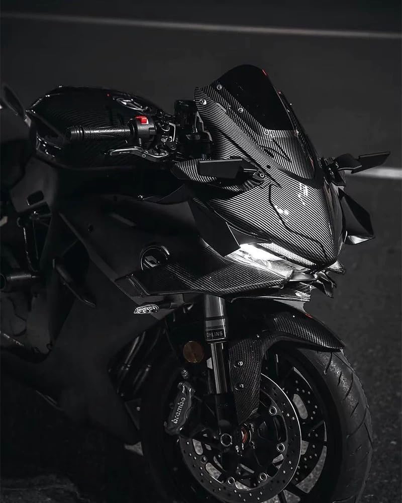 Specchietti Retrovisori per Moto Universali ATV Specchietti Laterali di Ricambio Stealth Rotanti a 360° Compatibile con Kawasaki Ninja per Honda per Suzuki per Yamaha per Ducati