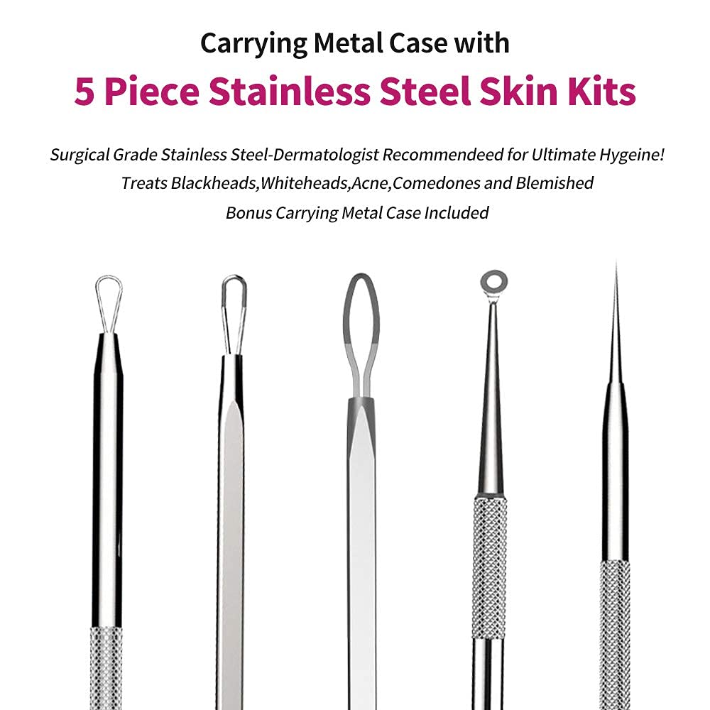 Amconsure Facial Steamer - Nano Ionic Facial Steamer Warm Mist Moisturizing Face Steamer Home Sauna SPA，Pores Cleanse Clear Blackheads Acne Impurities Skin Cares - 5 Piece Stainless Steel Skin Kit : Beauty & Personal Care