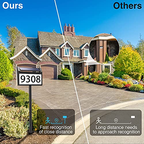 Solar House Number Sign, deerdance LED Illuminated Outdoor Address Plaque with Smart Control, 3-Color in 1 Waterproof… - Image 6