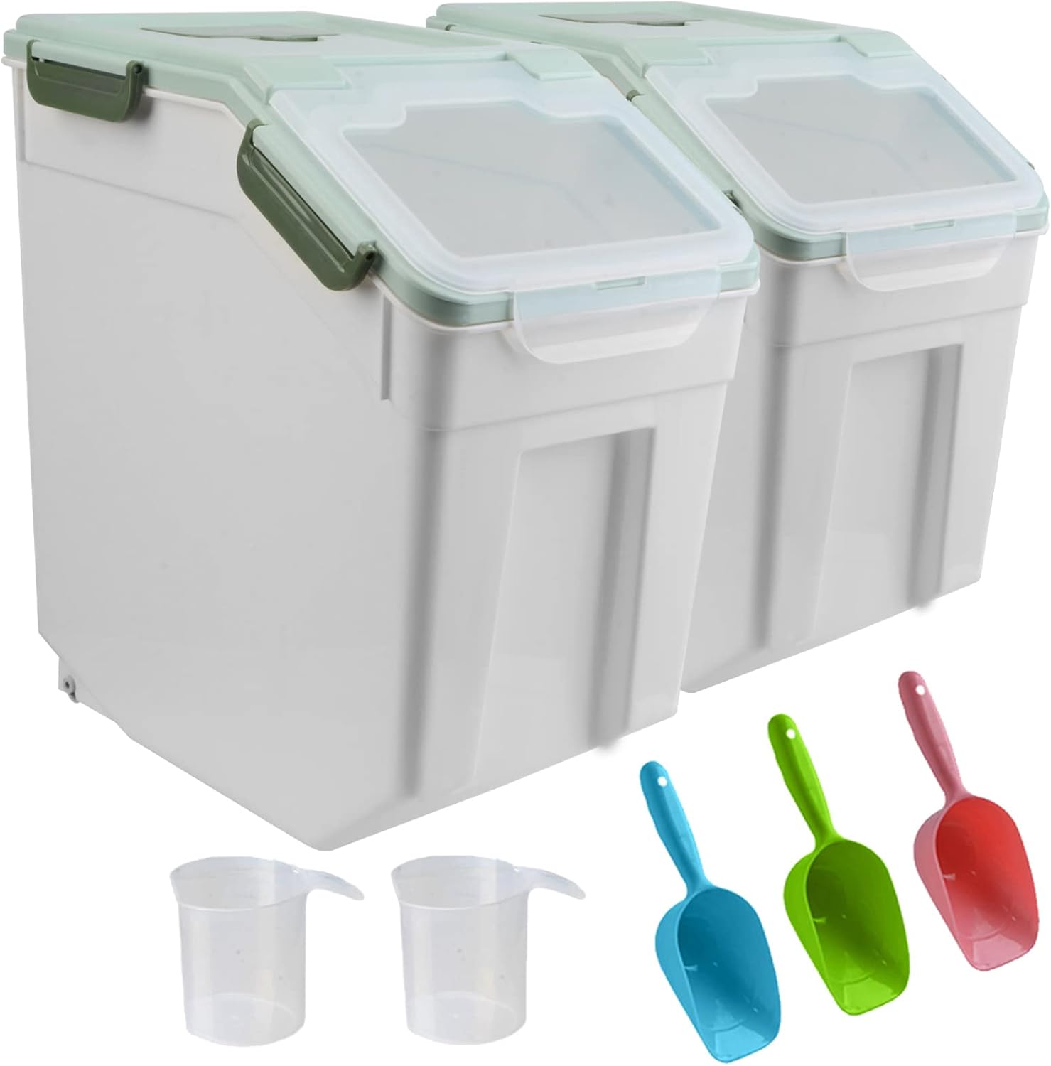 ANMOO Pet Food Storage Container Set of 2 22LBS Airtight Dog Food Storage Container Large Pet