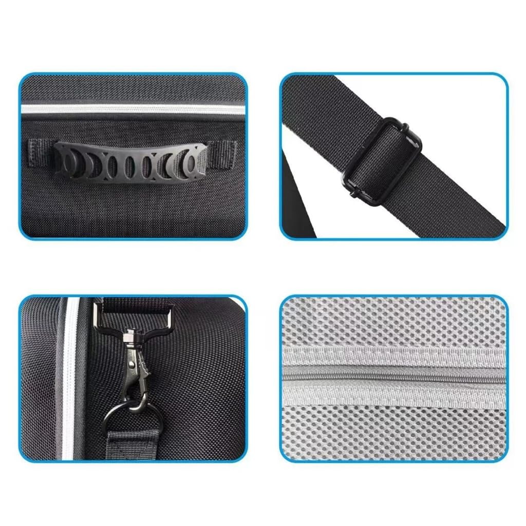Funda rígida con correa de hombro desmontable, funda de transporte de viaje a prueba de golpes para gafas y asa, como se muestra, Organizador de bolsas