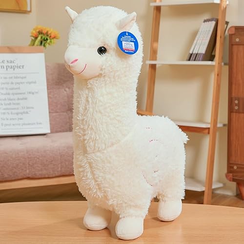 Juguete de peluche de alpaca de 18 pulgadas, diseño de llama, almohada de abrazo grande suave y esponjosa, regalo súper Kawaii para cumpleaños de