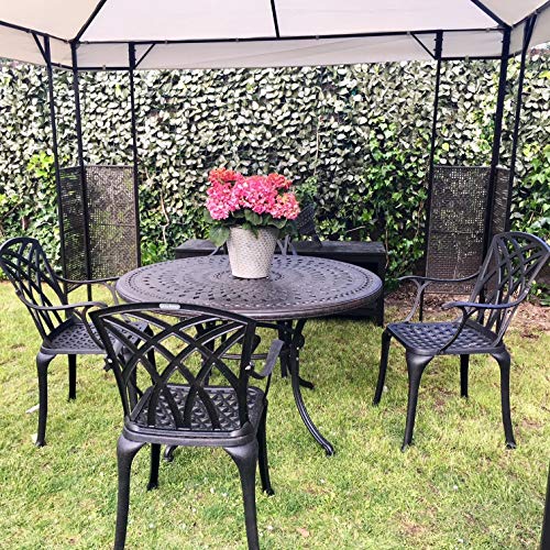 Lazy Susan - Alice 120 cm Runder Gartentisch mit 4 Stühlen