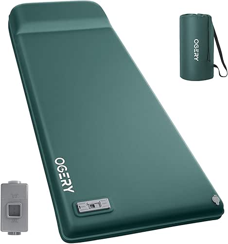 OGERY Self Inflating Sleeping Pad with Electric Pump, 3.15" Ultra-Thick