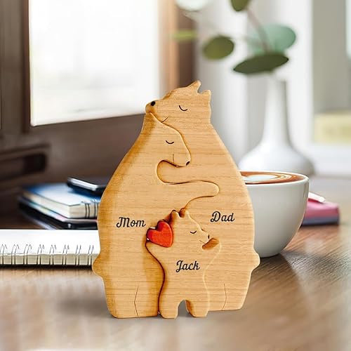 Miniatura 6 de Pawfect House Día de la Madre, regalos de cumpleaños para mamá de parte de hija, hijo, We are One - Rompecabezas de madera personalizado para