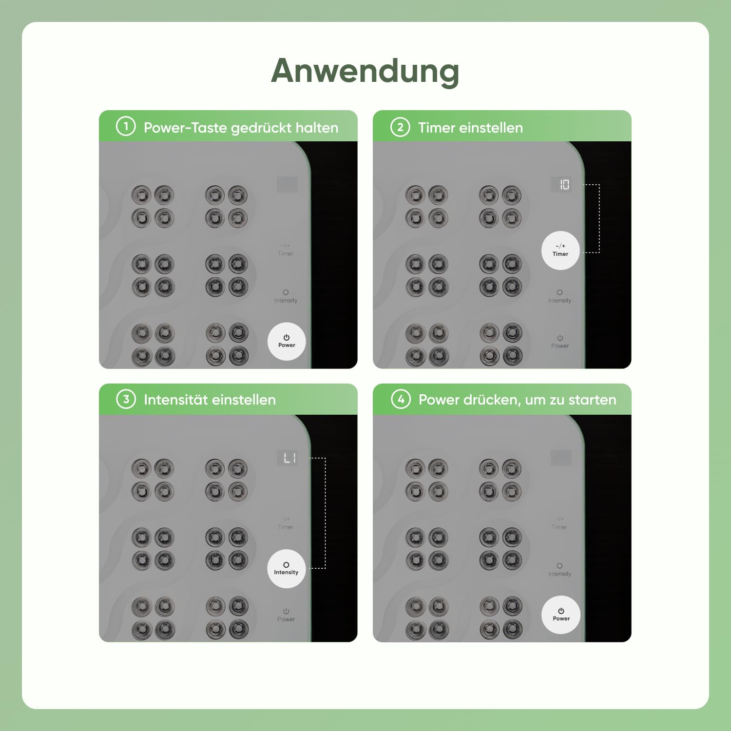 Nanoleaf Rotlichtlampe, Infrarottherapie für Körper & Gesicht, 160 LEDs (jeweils Rot 630 + Nahinfrarot 850 nm), Red Light Therapy Panel mit 4 Intensitätsstufen, Timer, Brille + Ständer