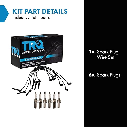 Miniatura 357 de TRQ Kit de bujías de 5 piezas de bujías de iridio compatibles con Chevrolet Aveo 2004-2008 Aveo5 2004-2008