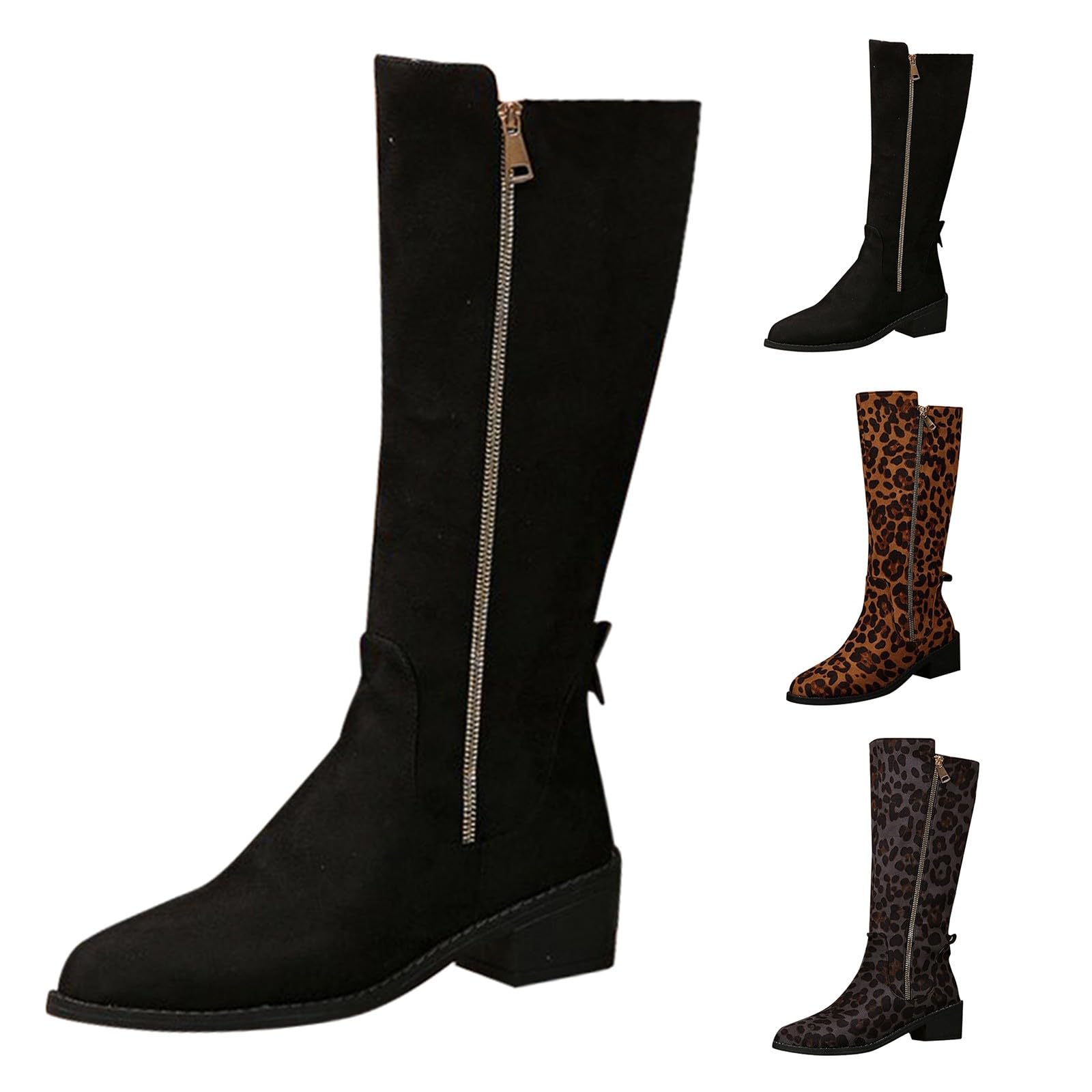 Generisch Donna primavera e stile europeo e americano pizzo tacco alto stivali antiscivolo scarpe donna cura