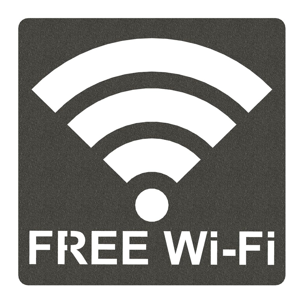 Amazon | AllBright FREE WIFI プレート ピクトサイン 立体 ピクトグラム ルームサイン ドアサイン マーク サイン  フリーワイファイ (FREE WIFI) | 標識・サイン | 文房具・オフィス用品