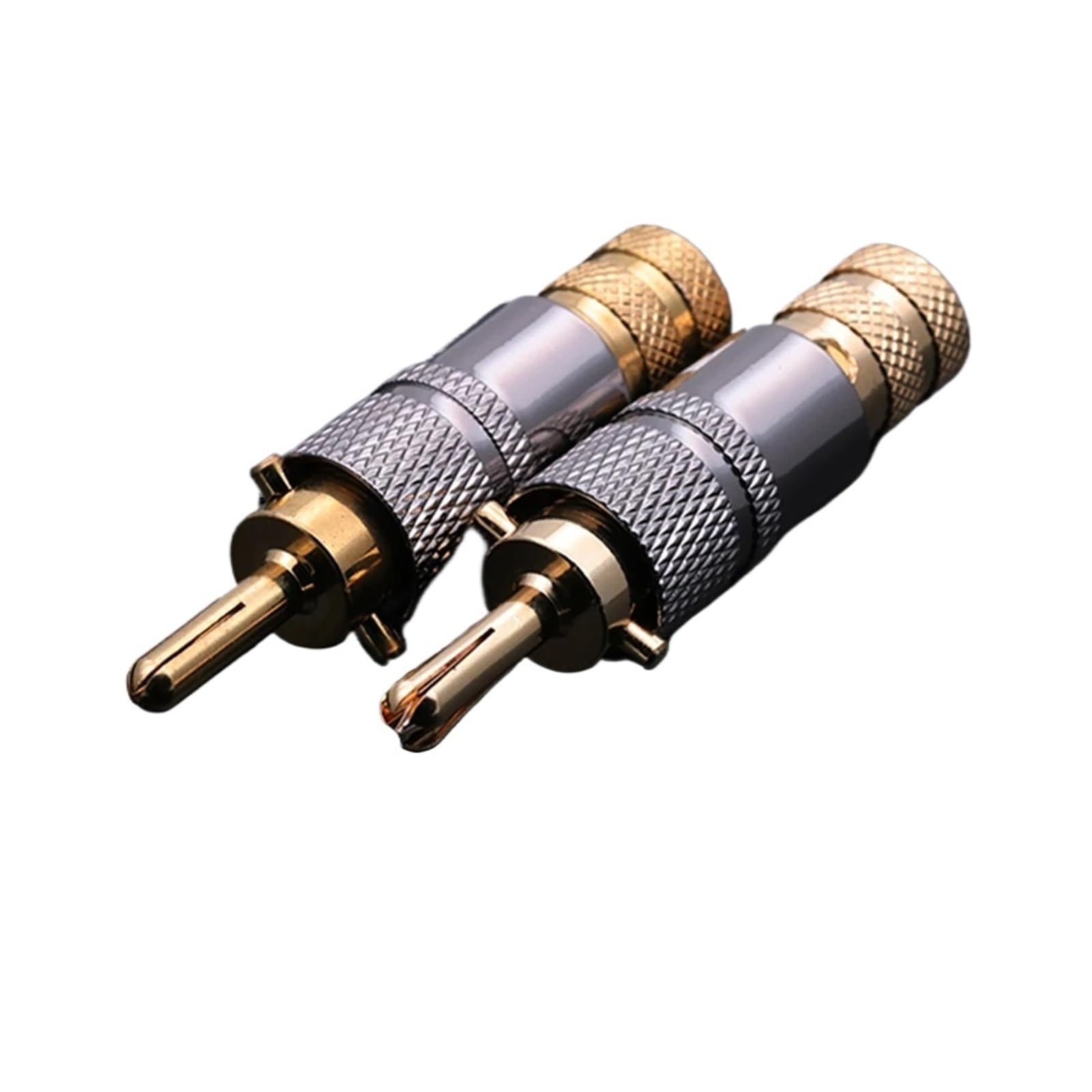 10 conectores banana macho de cobre chapado en oro de 24 quilates, adaptador for altavoz, amplificador, terminal for cable de altavoz.