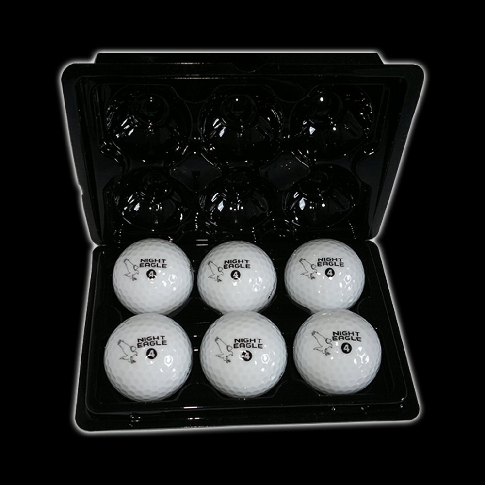 Night Eagle 6 LED Golfbälle Light-Up - Nachtgolf leuchten Rot Blau Grün Pink Weiß Fun Sport Lustig Golf Geschenk Bunt