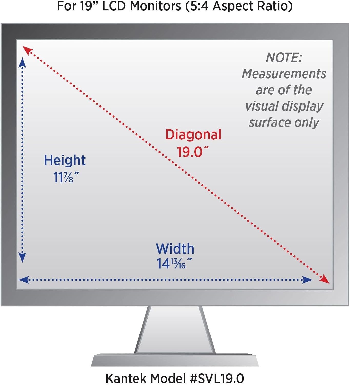 Kantek Secure-View Blackout Privacy Filter for 19-Inch Standard Monitors (Measured Diagonally - 5:4 Aspect Ratio), Anti-Glare, Anti-Blue Light (SVL19.0)