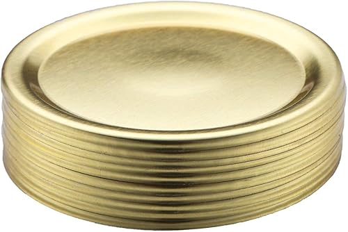 Miniatura 5 de YiZYiF 10 tapas de sellado de acero inoxidable a prueba de fugas, resistentes a la oxidación, tapas sólidas para conservas de boca regular, color