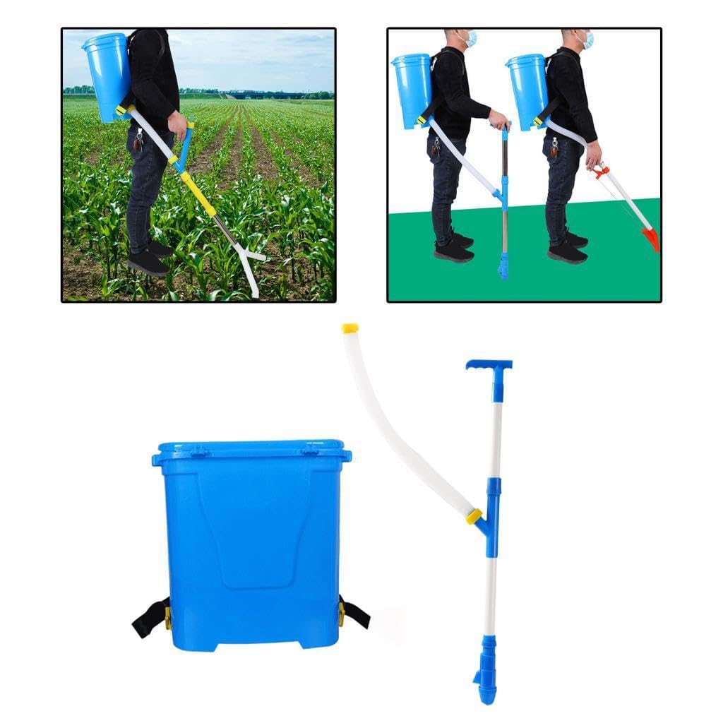 Manueller Düngerstreuer (25 L) – Ergonomischer Griff – Gartenbedarf – Gemüsedünger – Sprühdüngerspender, höhenverstellbar