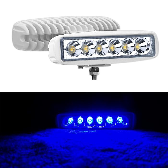 Buy Blue 18w Led Pontoon Boat Dock Lights, Marine Spotlight for Kayak