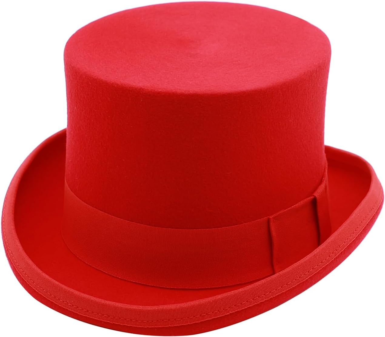 Top Hats for Men Women Wool Tall Top Hat Satin Lined Party Dress Hat Black Topper Hat Christmas Costume Tophat
