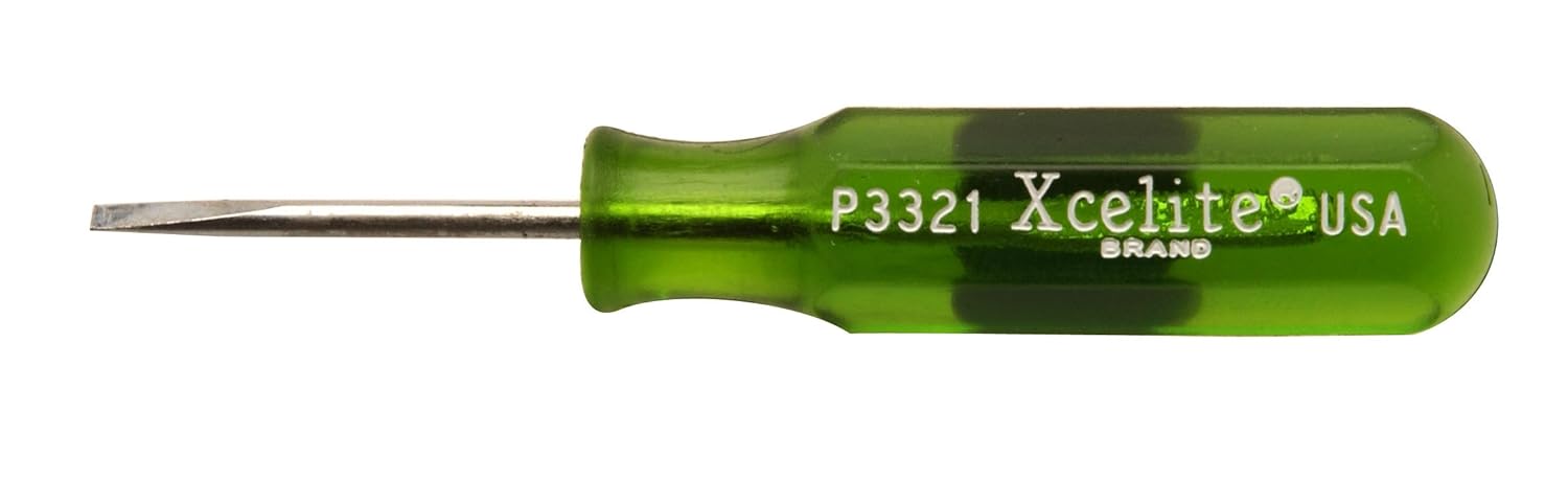 Xcelite P3321 Slotted Screwdriver, 3/32" Blade Diameter, 1-1/4" Blade Length