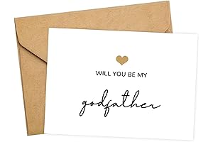 Will You Be My Godfather Proposal Card: Cute Sentiment Gifts for Godfather with Envelope