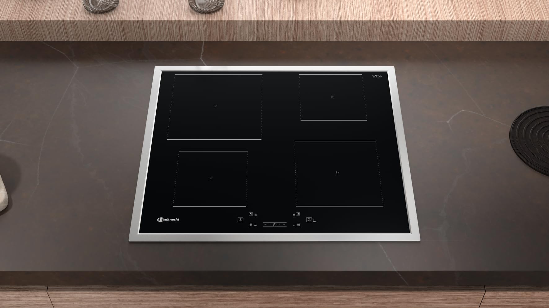 Bauknecht BAKO 466 Steam IND Einbau Backofen-Kochfeld Kombination Heißluftbackofen 12 Funktionen Gentle Steam EEK A+ Induktions-Kochfeld 60cm Inox