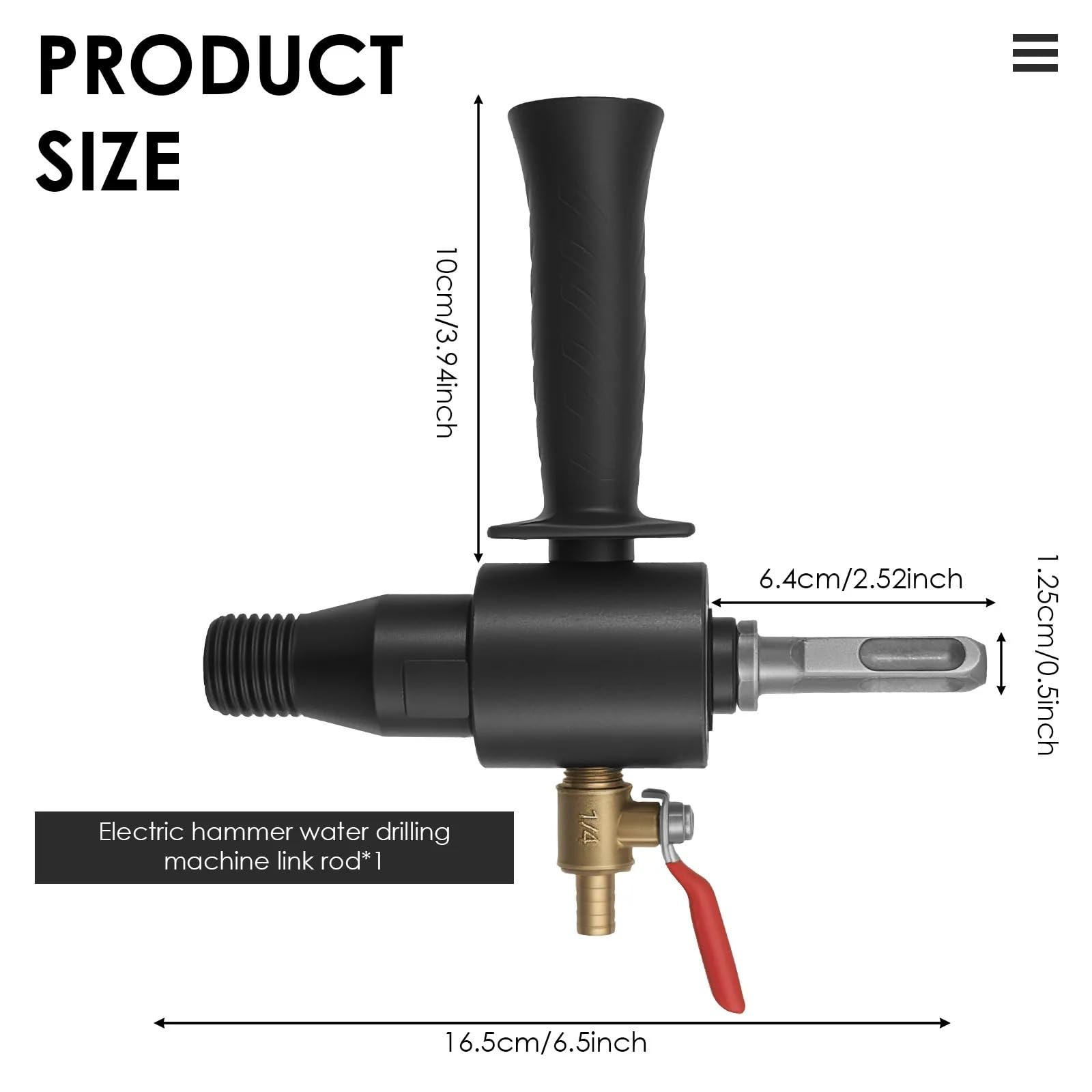 SDS PLUS Drill Adapter Electric Hammer Water Injection Adapter Carbon Steel Hammer Water Injection Converter With 2 Conversion