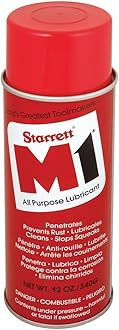Starrett M1 Industrial Quality All-Purpose Lubricant - Micro-Thin, Airtight Coating, Silicone-Free, Penetrates Quickly, Cleans and Polishes - 12 oz. Aerosol Can - M1-95173