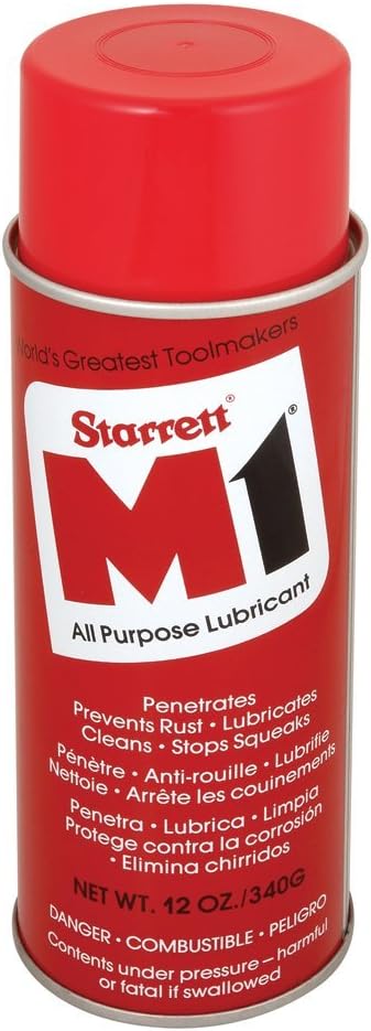 M1 Industrial Quality All-Purpose Lubricant - Micro-Thin, Airtight Coating, Silicone-Free, Penetrates Quickly, Cleans and Polishes - 12 oz. Aerosol Can - M1-95173