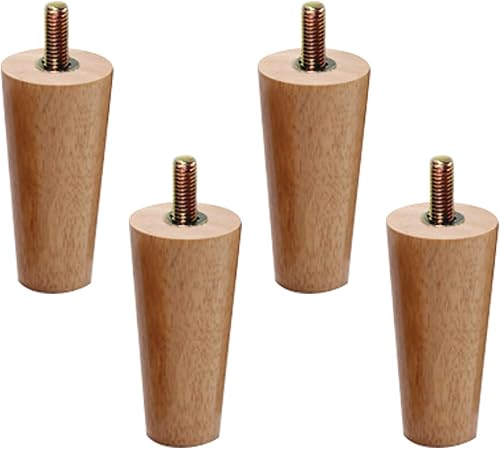 Patas de muebles de roble macizo de mediados de siglo, patas de mesa de centro con rosca M8, de 6 a 27.6in, para mesita de noche, zapatero, tocador,