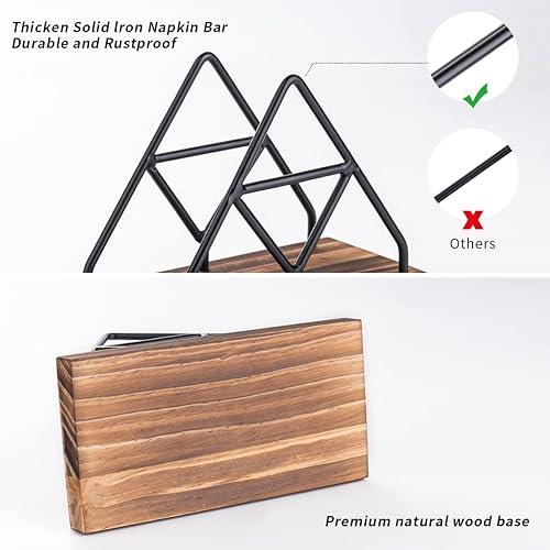 Miniatura 4 de Servilletero para mesa, dispensador de servilletas con alambre de metal negro para decoración moderna de granja, decoración de restaurante y cocina