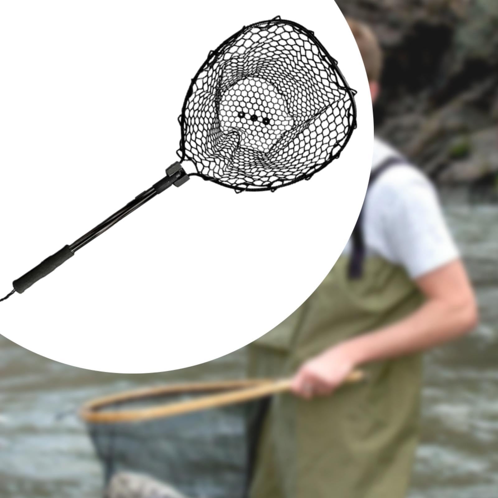 Perfeclan Red de Pesca Plegable de aleación de Aluminio, Accesorio portátil con Mango ergonómico Agarre Antideslizante.
