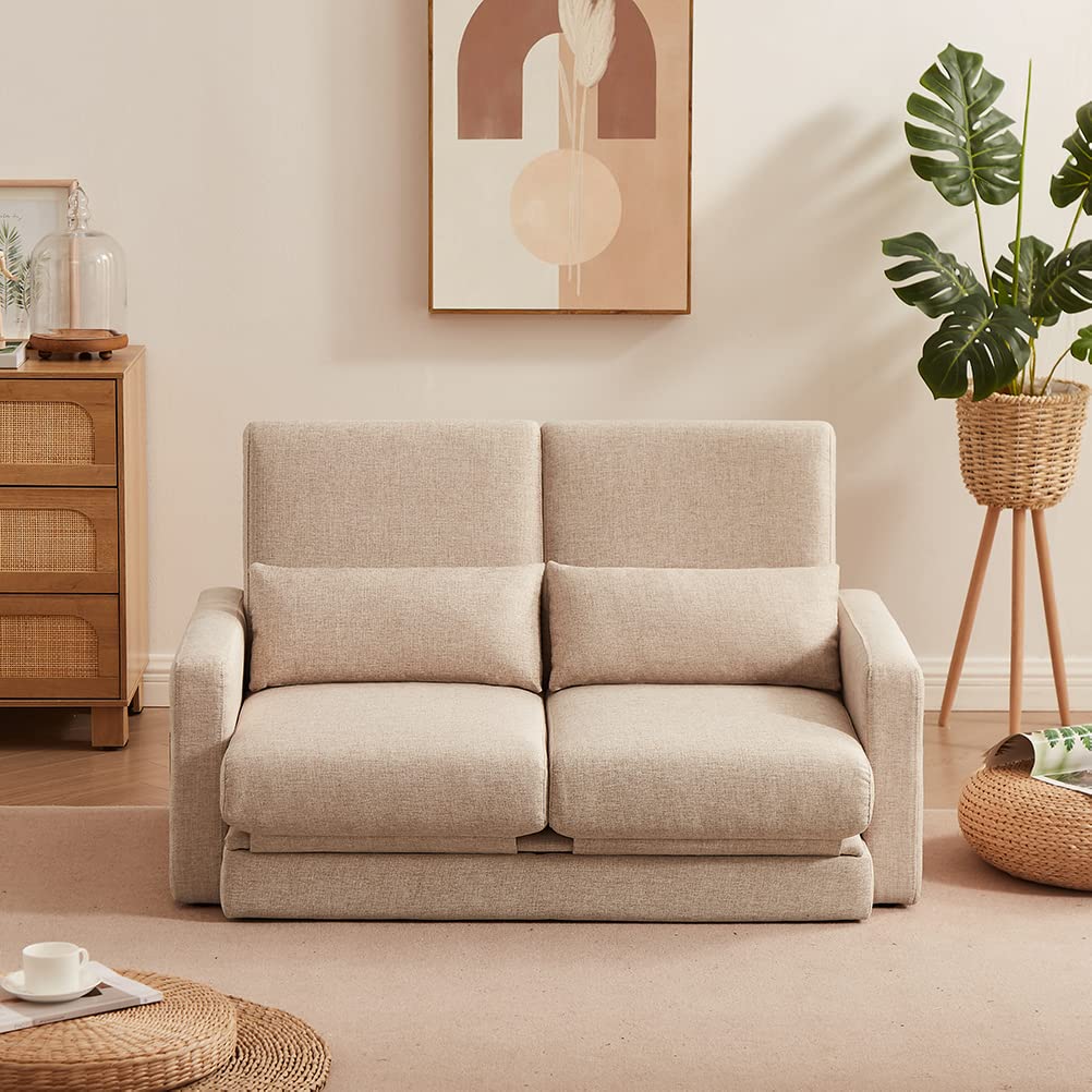 Amazon｜PEFEK ソファーベッド ソファー 2人掛け ローソファー 座椅子