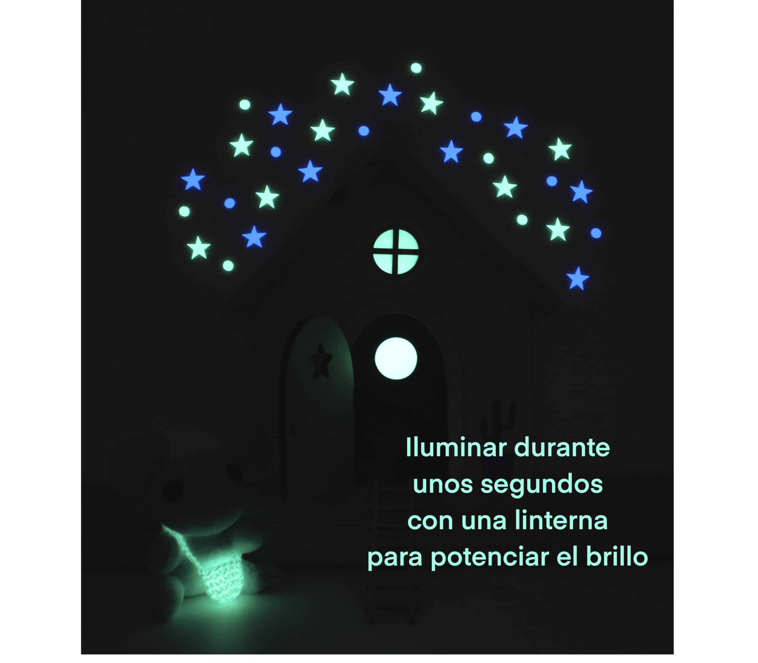 Casita mágica rodapié con Puerta QUE SE ABRE!!! y BRILLA, Peluche mágico del Ratoncito Pérez para Personalizar con bandolera (hecha a mano) y Ventana Que Brillan en la Oscuridad
