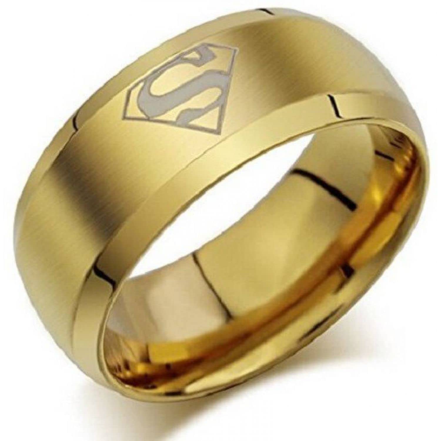RVM Jewels Superman Inspired Hope Symbol Gold Ring Casual Everyday Fashion for Men and Boys Size 8 (B0BS93NKQC) Amazon Price History, Amazon Price Tracker