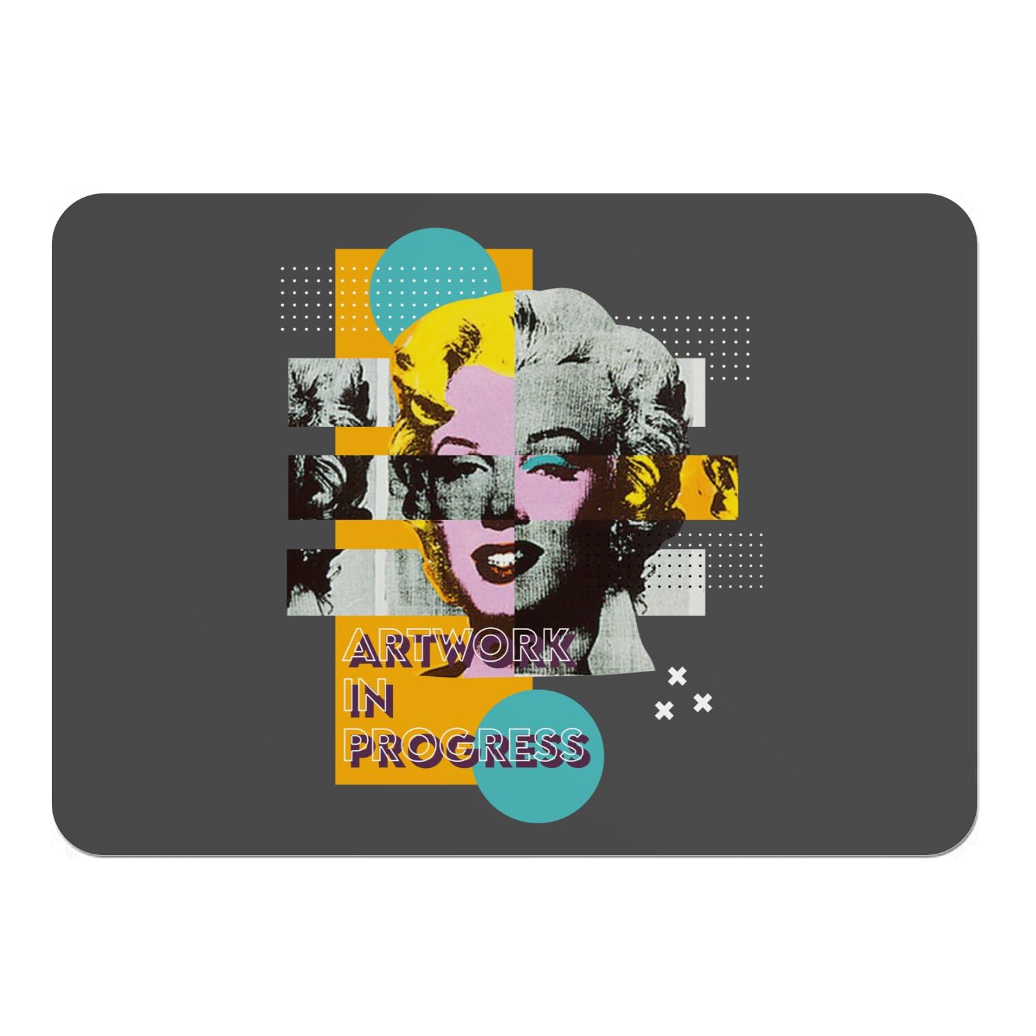 Lot de 4 sets de table noir Marilyn Pop Art 39,5x28,5 cm en liège