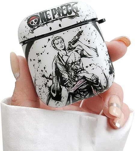 Miniatura 4 de BONICI - Funda protectora para AirPods 12, diseño creativo de héroe de anime, estilo de pintura de paisaje chino, color blanco y negro, funda de